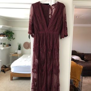 Never worn before, Wishlist Lace Romper Maxi Dress